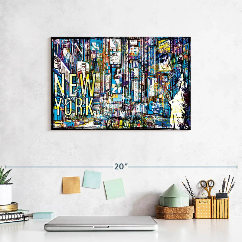 Illustration grunge de New York, H 8 po x l 12 po