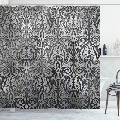 Polyester Blend Shower Curtain with Hooks Included