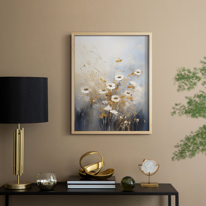FLORAL Series CCCLIX Framed Print - Solid Wood, 11" H x 9" W
