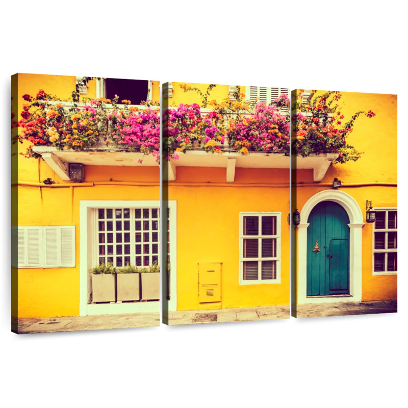 Lilie Traditional Colombian Building, 32" H x 50" W
