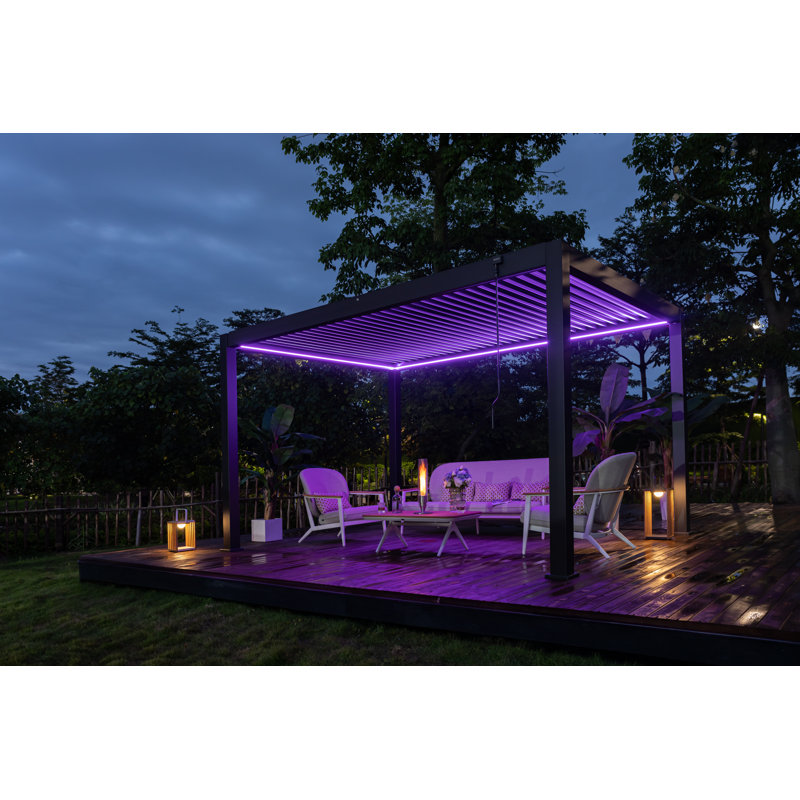3m x 3m Aluminum Pergola, 240cm H x 300cm W x 300cm D