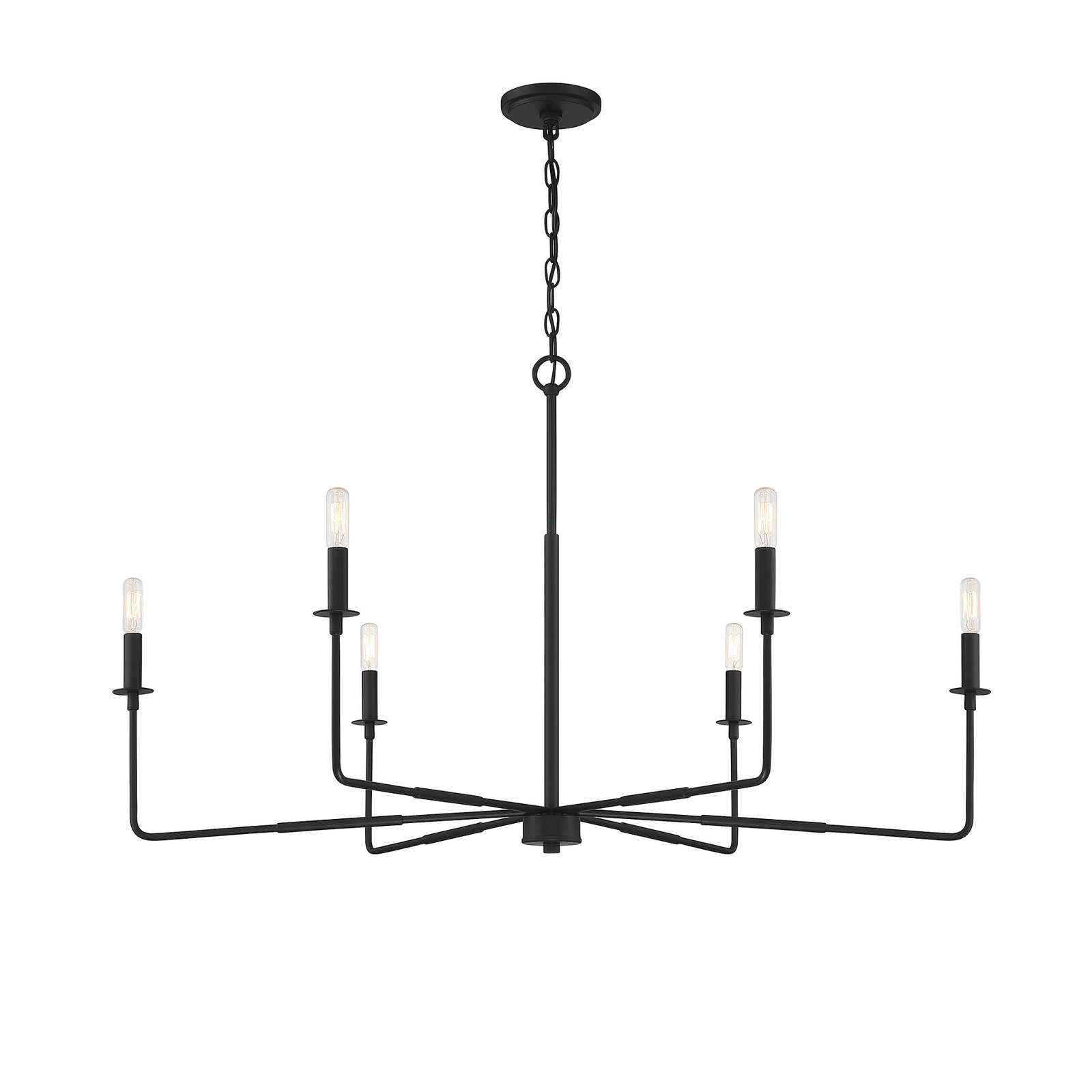 Alysa 6-Light Chandelier, Matte Black