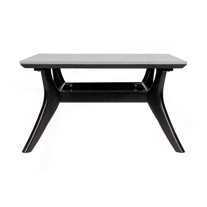Liora Outdoor Coffee Table In Dark Eucalyptus Wood And Super Stone