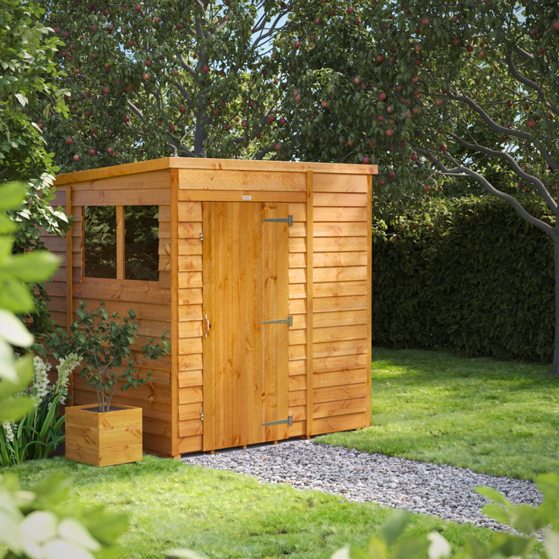 Powersheds 6 x 6ft Timber Overlap Pent Garden Shed