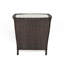 Table d'appoint d'extérieur chic avec verre 20 x 20 x 19,3 pouces Chic Brown