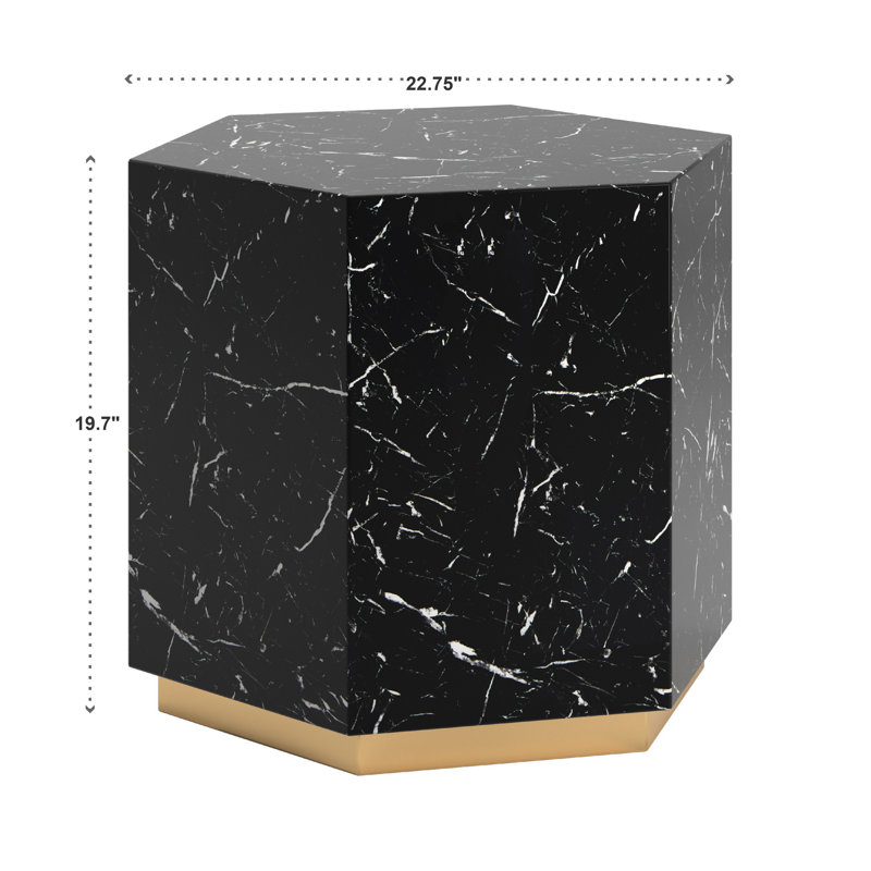 Table de bout Roman Block, Noir