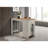 Counter Height Dining Set with 2 Stools, Soft Gray Solid Wood Small Space Rectangle Table, 47-Inch Width, Storage Drawer and Cabinets