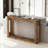 Farmhouse Console Table With Storage Shelf, Industrial Vintage Sofa Table For Living Room, Entryway, And Hallway, Rustic Brown Finish