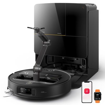 Roborock Saros Z70 Robot Vacuum and Mop, Omnigrip Arm, 22,000Pa Suction, AI-Powered, FlexiArm Riser Tech, Hot Water Mop Washing & Self-Cleaning, Obstacle Avoidance