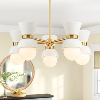 Revina 5 - Light Ceramic Dimmable Sputnik Sphere Chandelier
