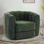 Fauteuil demi-tonneau pivotant rembourré de 37 po de large, vert-1870488452