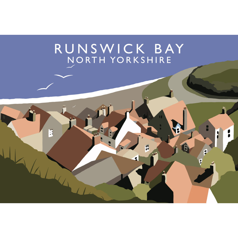 'Runswick Bay' by Richard O'Neil - Print, No Frame, 30 cm H x 40 cm W x 1 cm D