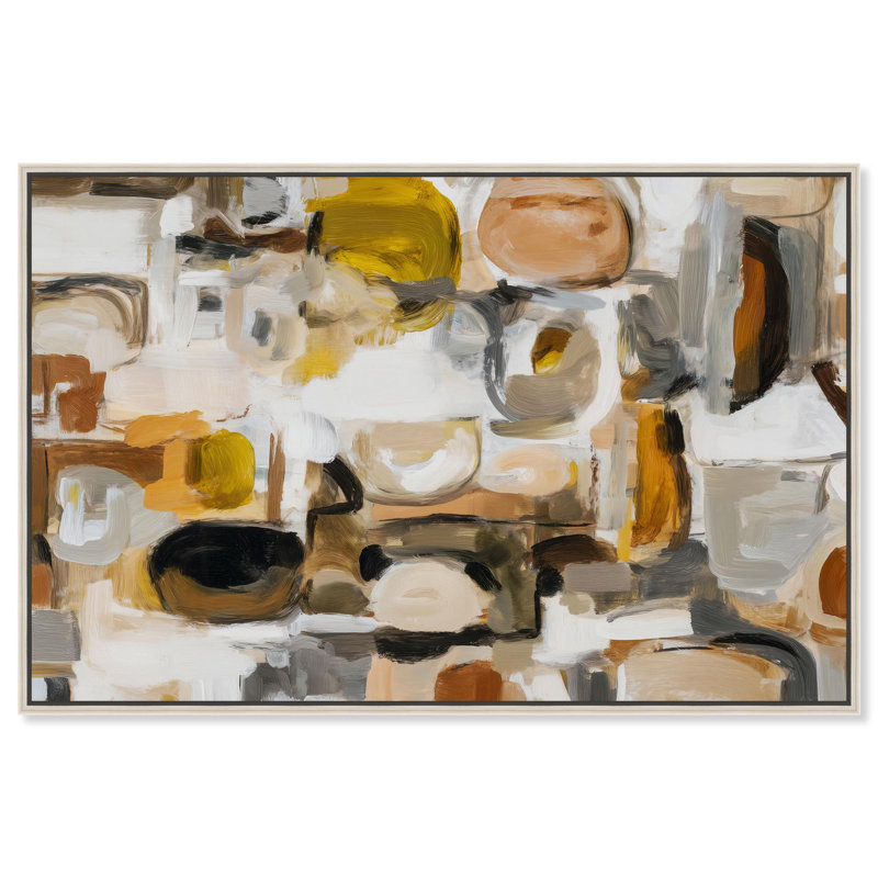 Impression sur toile Pearl Oyster Blend III Boho par Art Remedy, H 15 po x l 10 po, Cadre argenté