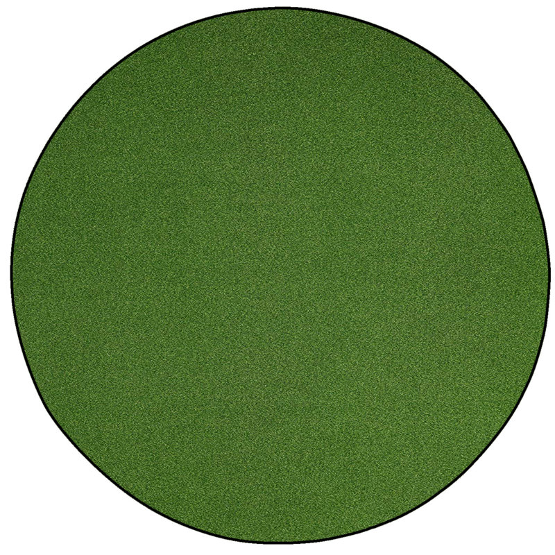 Tapis d'extérieur avec pelouse synthétique antidérapante robuste, Rond 7 pi