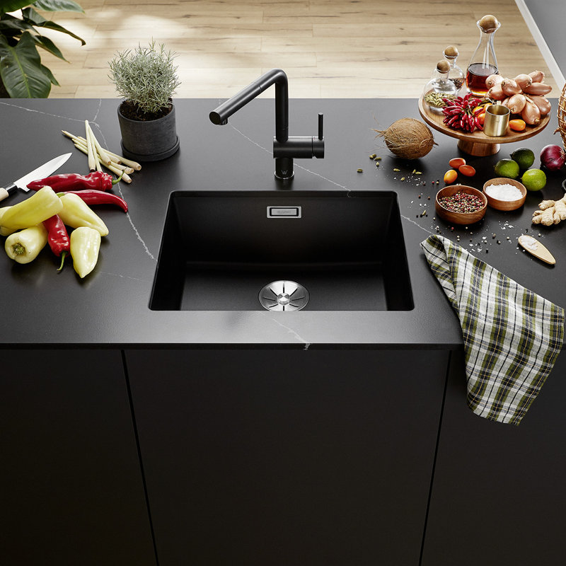 Subline Undermount Kitchen Sink, Black