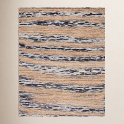Cocci Natural Gray Hand-Loomed Striped Jute Rug