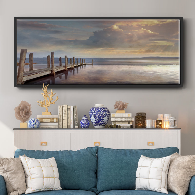 Evening Reflection- Framed Canvas, 8" H x 20" W