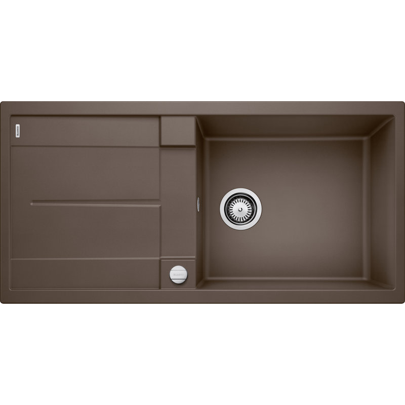 Metra Xl Single Bowl Inset Kitchen Sink, Coffee