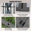 Parasol d'extérieur 10 pi x 10 pi, gris foncé