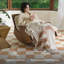 Double Stitch 100% Cotton Soft Knit Throw for Couch Geometric Pattern-108939588-108939591