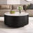 Round Movable Coffee Table with Casters