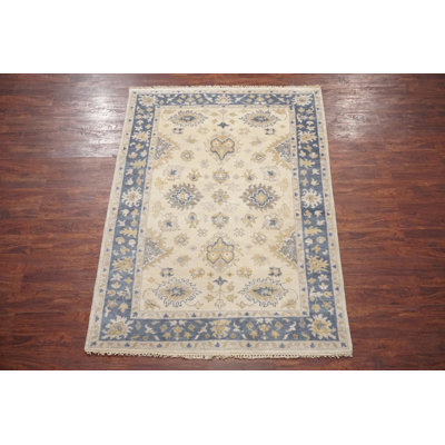 6X8 Beige Oushak Rug