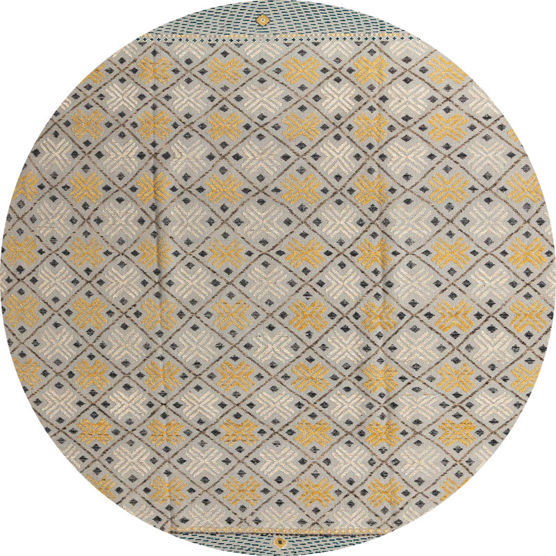 Abstract Indoor Rug, Round 4'