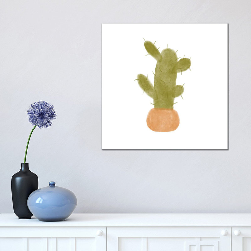 Watercolour Cactus IV 1 Piece Wrapped Canvas Wall Art, 45.72 cm H x 45.72 cm W x 1.91 cm D