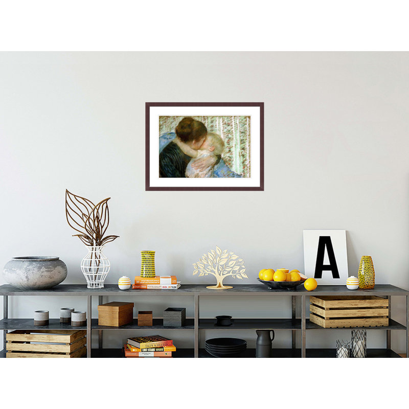 A Goodnight Hug by Mary Cassatt -Framed Giclee Print, H 22,02 po x l 29,5 po