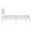 Structure de lit double en bois pleine grandeur, lit plateforme de style rétro avec support en lattes de bois