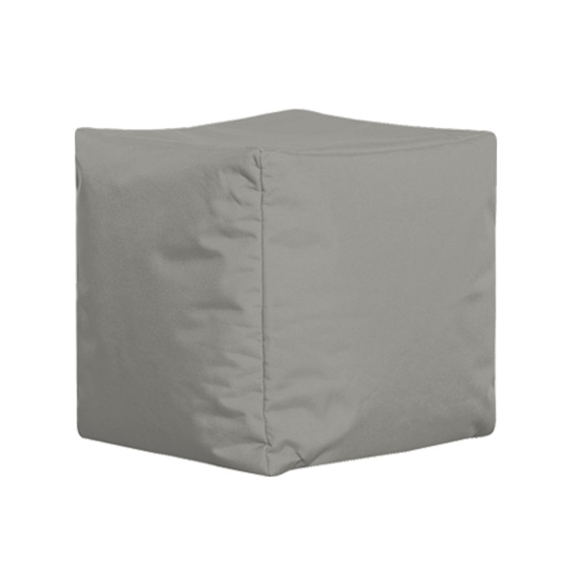 Waterproof Garden Pouffe with Hidden Zipper, Fume Color, 17.7 x 17.7 x 17.7 inches | 100% Polyester Fabric, 100% Original Bead Styrofoam | Max Weight Capacity: 440 lbs | Modern Solid Color Design for Outdoor & Indoor Use