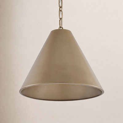 1-Light Adjustable Pendant Light with Metal Cone Shade