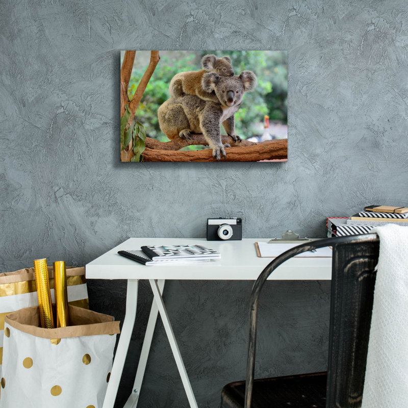 Ebern Designs 'Koala' by Epic Portfolio, Canvas Wall Art, 40"x26", 12" H x 18" W x 0.75" D