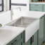 Quatrus 33" L X 19" W Double Bowl Stainless Steel Farmhouse Sink with Low Divide