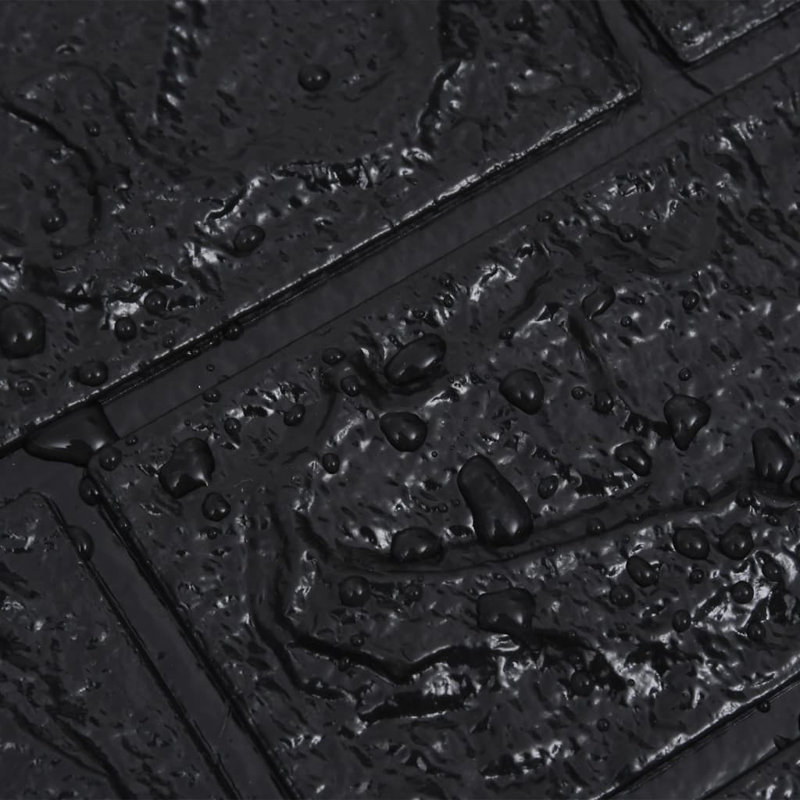 Chantrea 3D Embossed 10-Piece Wallpaper Tile, Black