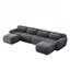 Canapé modulaire en forme de U sans os avec éponge haute densité 32D, conception antidérapante, aucun assemblage requis, confort ergonomique pour les salons et les bureaux-156639714