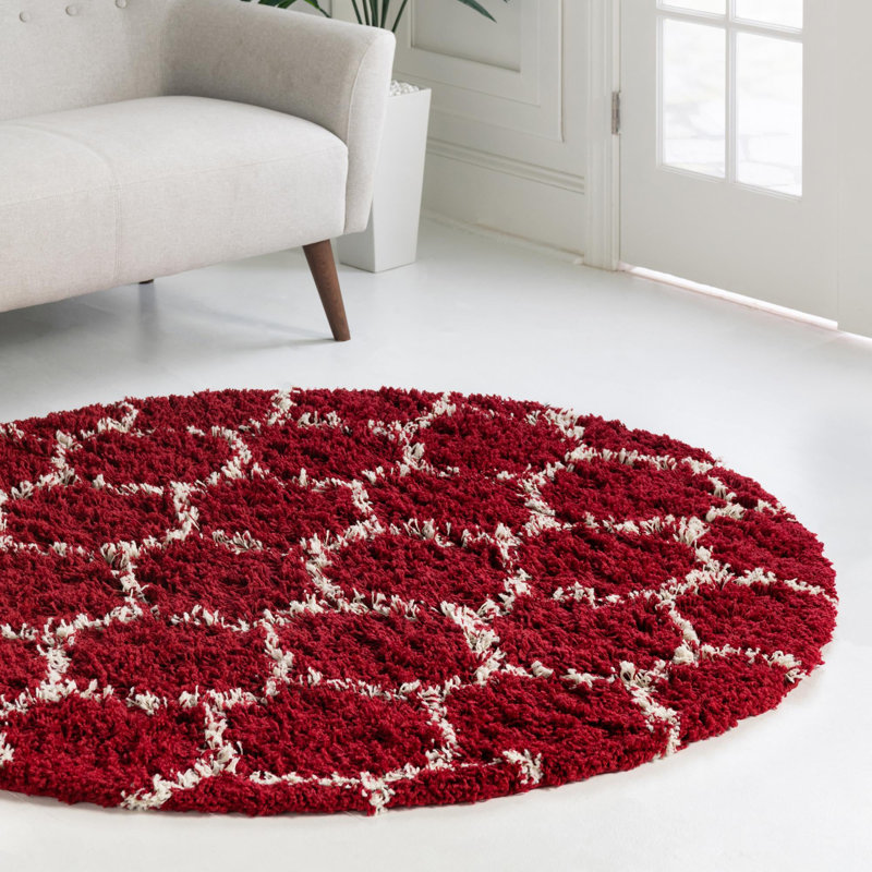 Tapis à poils longs Ruby, Rond 6 pi