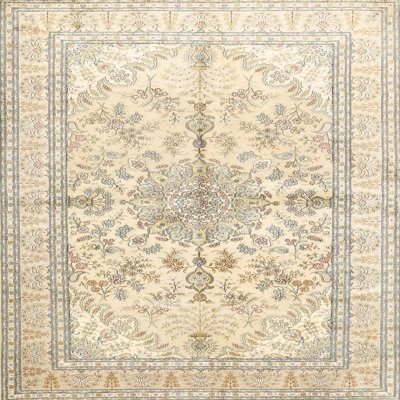 Tapis gris/beige traditionnel Cree