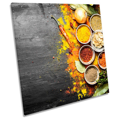 Indian Spices Herbs - Wrapped Canvas Art Prints