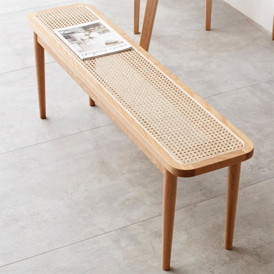 Burlywood Solid Wood Bench