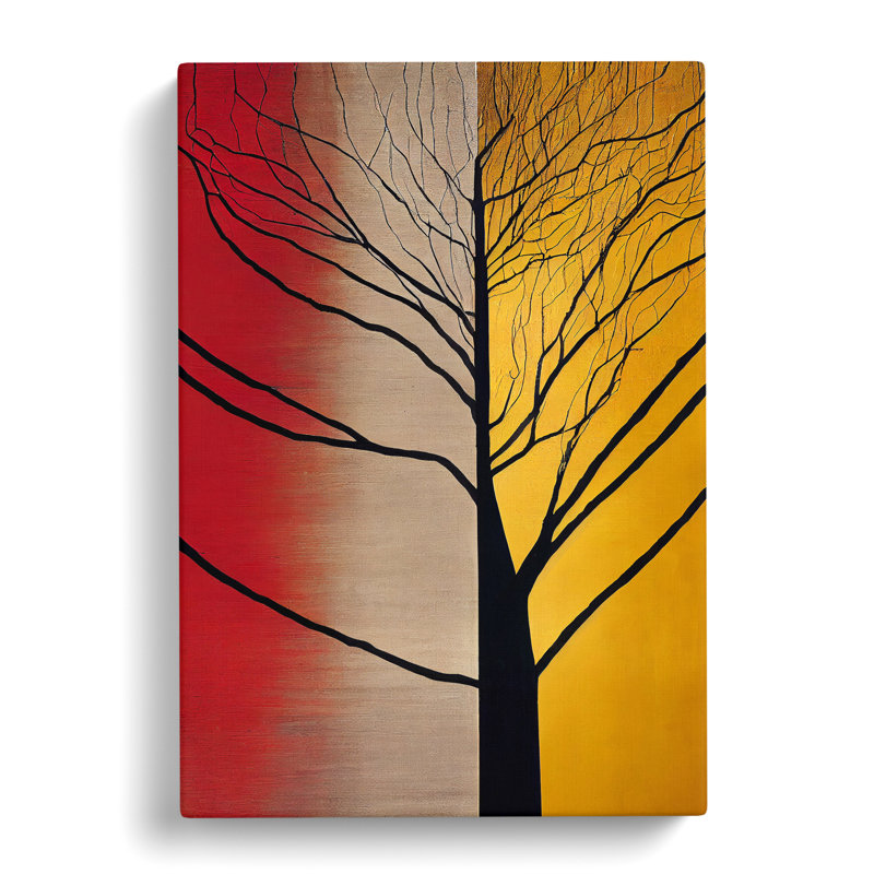 Abstract Tree Painting No.3 - Wall Art, Wrapped Canvas, 50cm H x 35cm W, No Matte