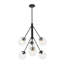 Luminaire suspendu lustre en verre 6 lumières