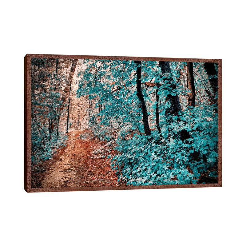 Trestle Trail by Mark Paulda - Print on Canvas, Classic Brown Wood Floater Framed, 45.72cm H x 66.04cm W x 3.81cm D