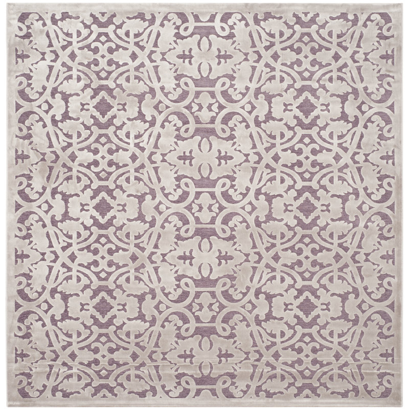 Tapis mauve/violet Bilboro, Carré 6 pi 7 po