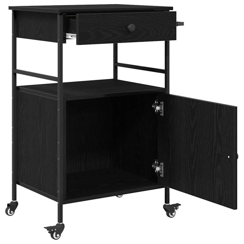 Kitchen Cart, Black Oak