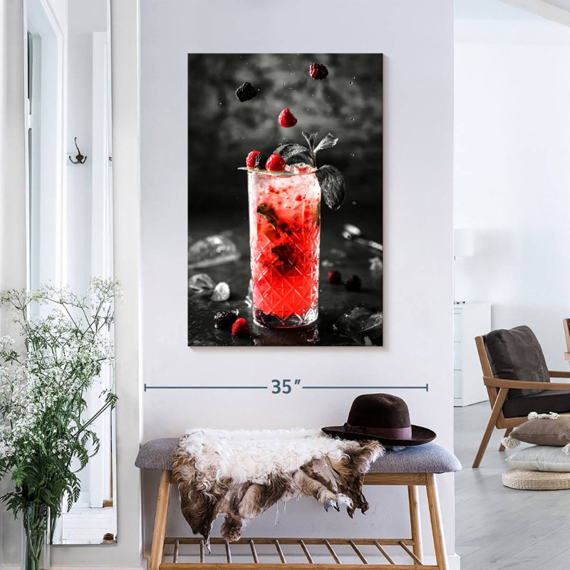 Pop Pop Berry Cocktail, H 36 po x l 24 po x P 1,25 po