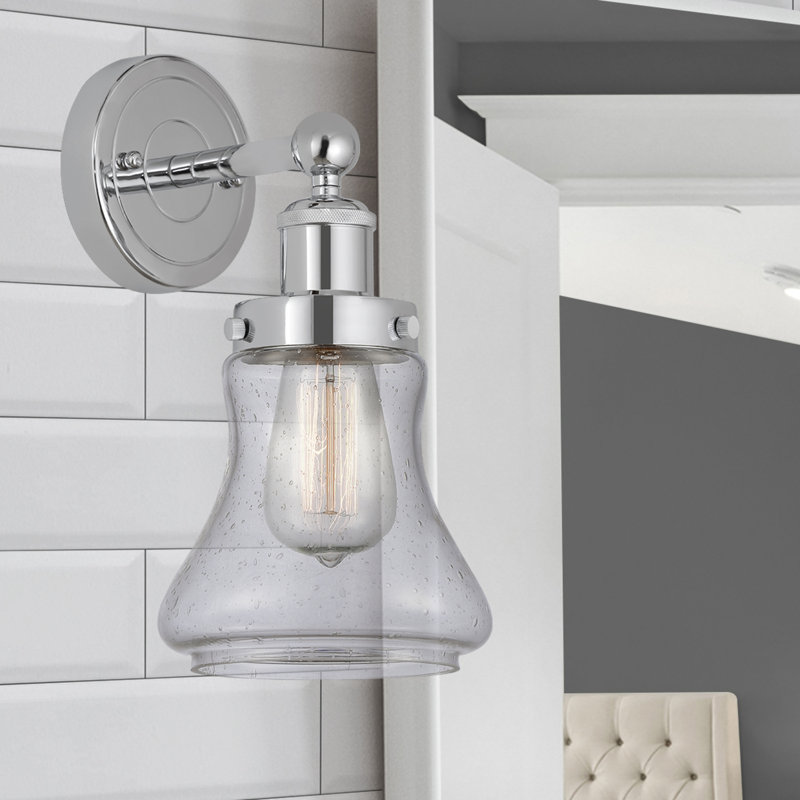 Chickasha Armed Sconce, Polished Chrome, Seedy