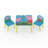 Peppa Pig, Kids 3 Piece Square Play or Activity Table and Chair Set