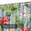 Rideau de douche imperméable à motif d'aquarelle et de fleurs tropicales avec 12 crochets-510453752
