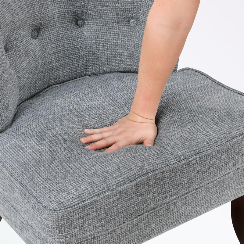 Fauteuil d'appoint rembourré capitonné Upholstery, Gris